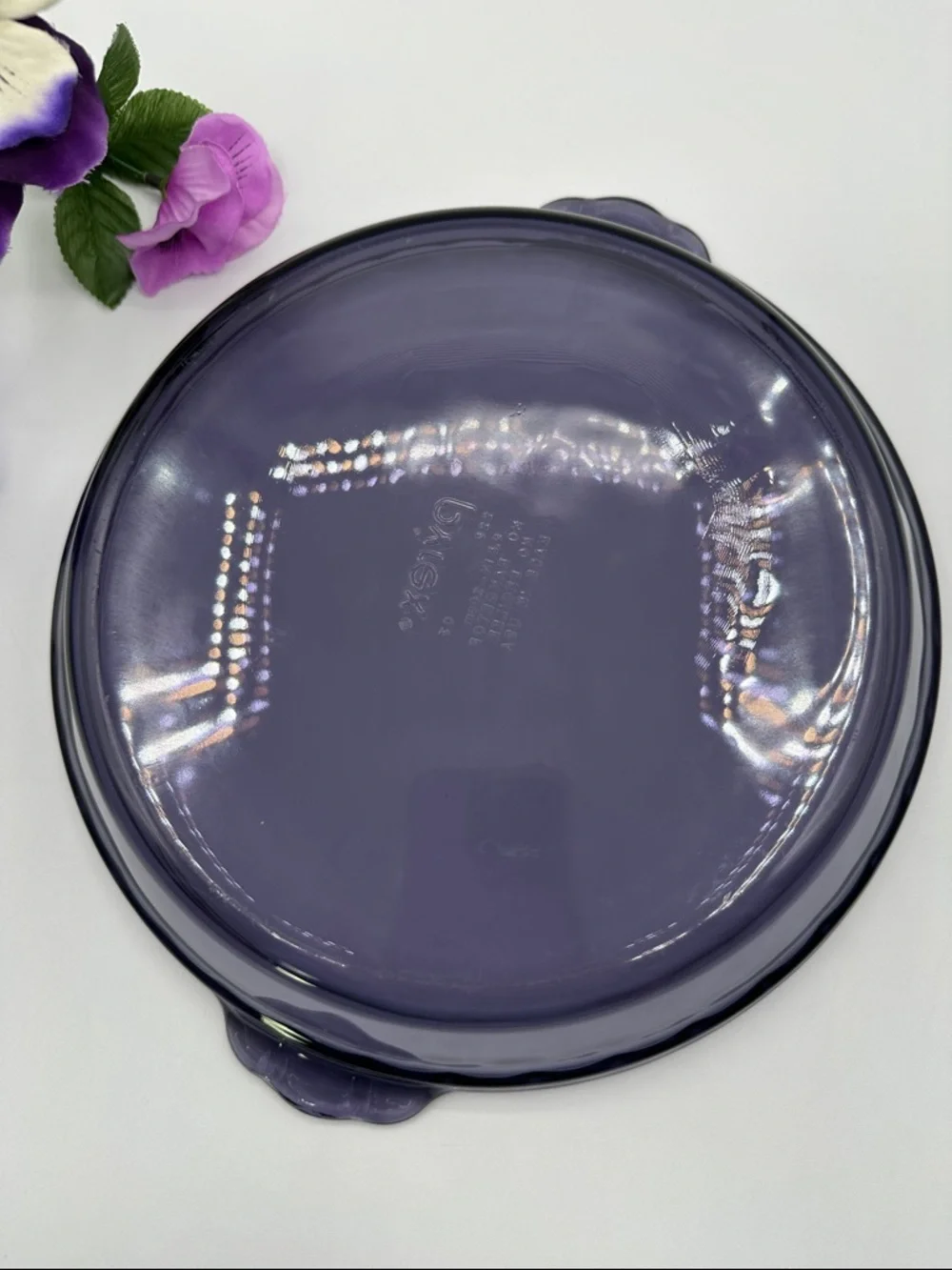 Pyrex Fluted Amethyst Glass Pie Plate. 9.5”” #229.